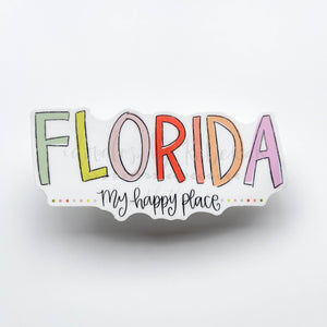 Florida My Happy Place Sticker