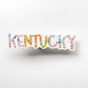 Kentucky Floral Filled Sticker