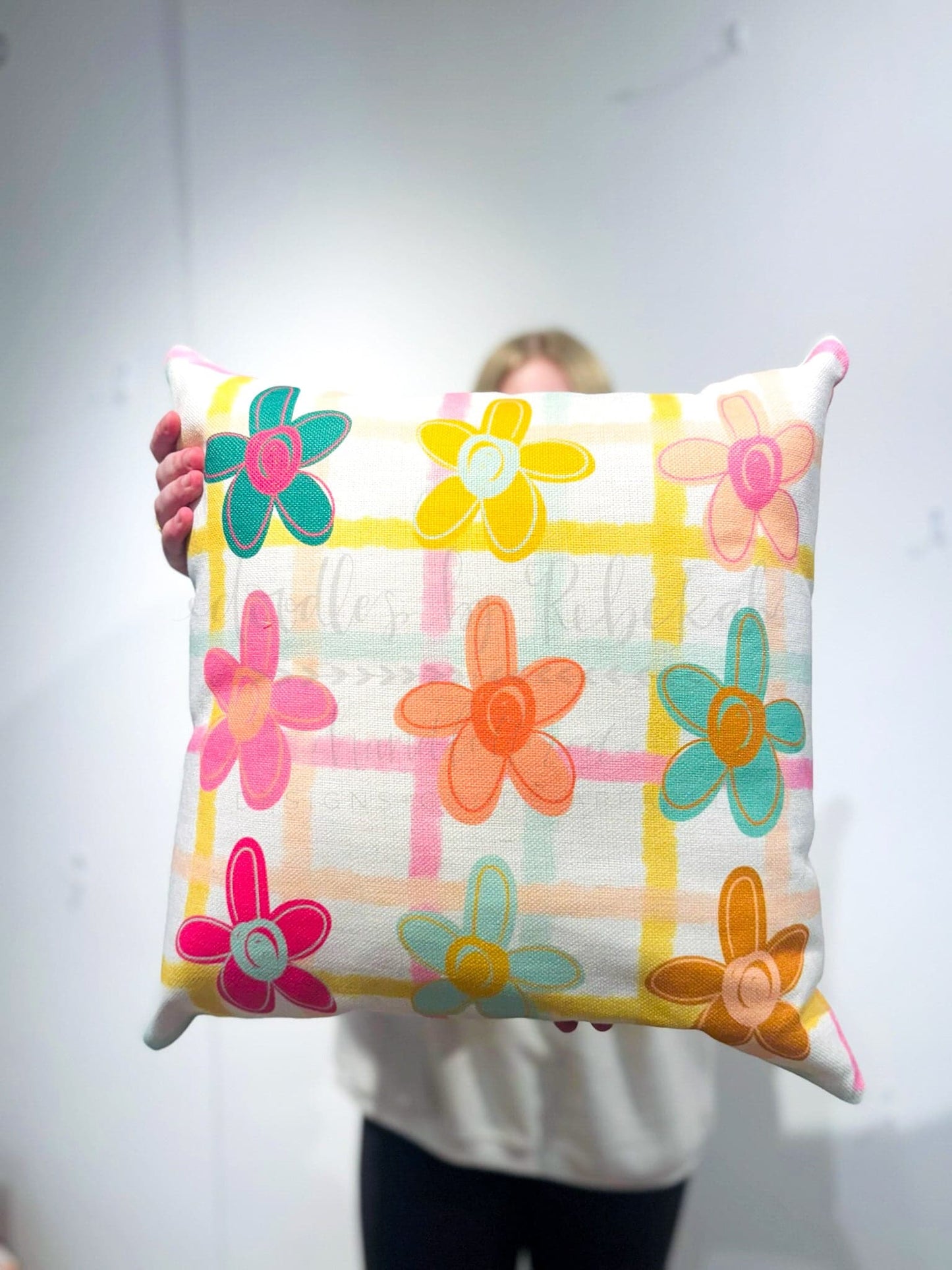 9 Colorful Flowers Pillow - Pillow