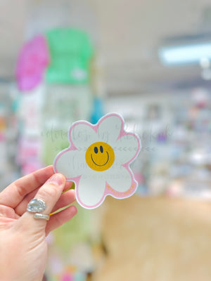 Smiley Flower Sticker - Sticker