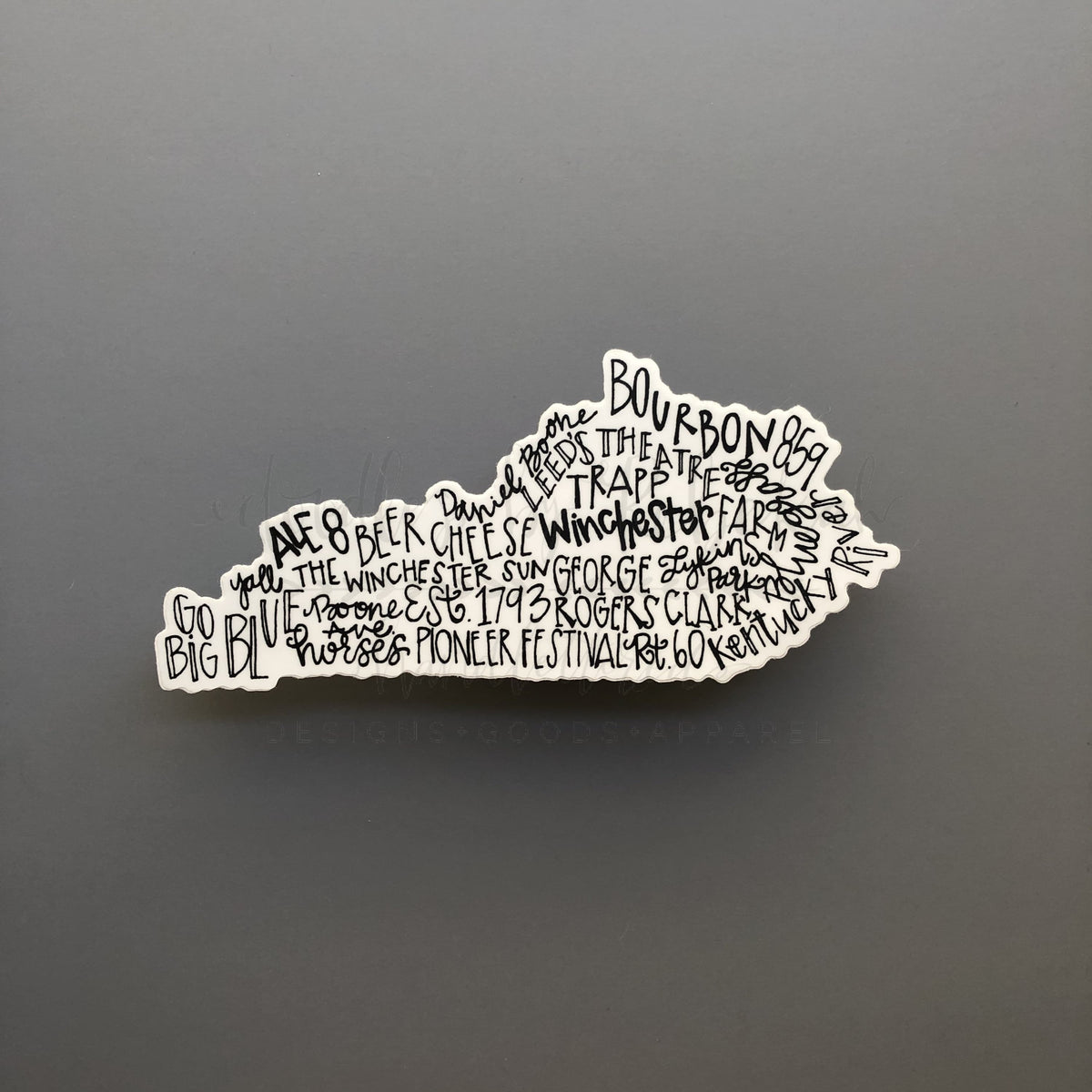 Winchester KY Word Art Sticker - Sticker
