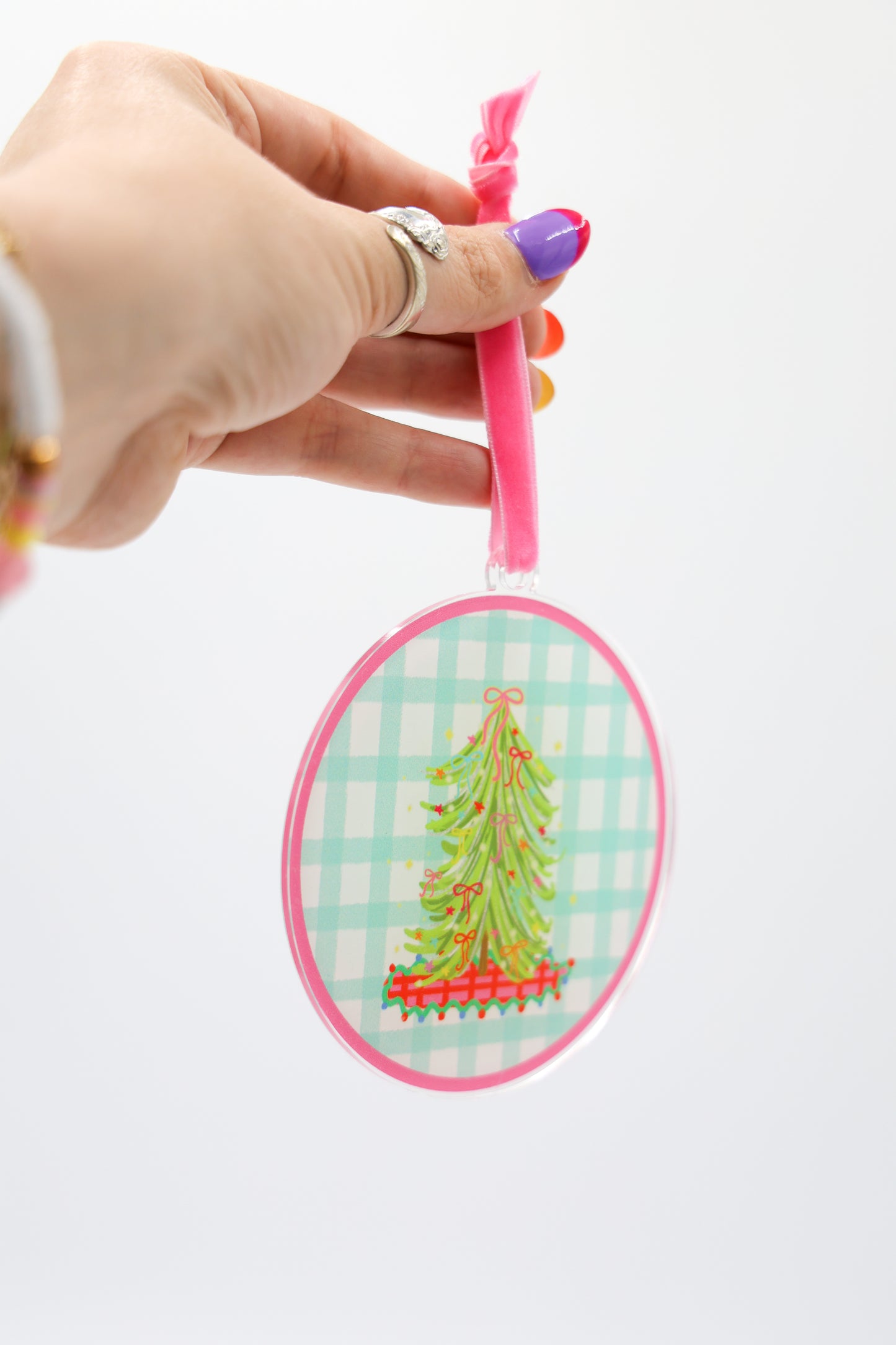 Bow Christmas Tree Acrylic Ornament