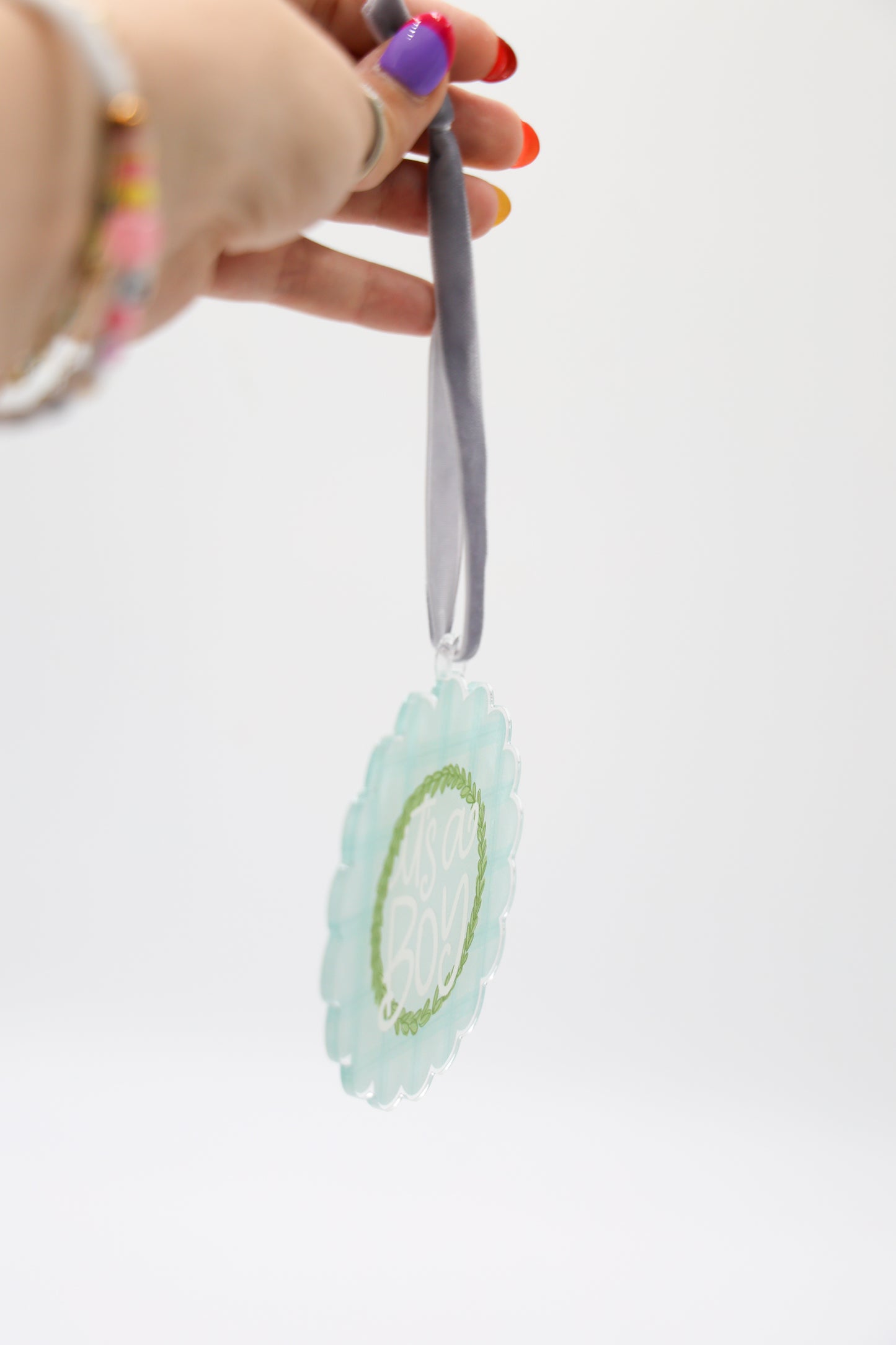 It's a Boy Scallop Acrylic Ornament