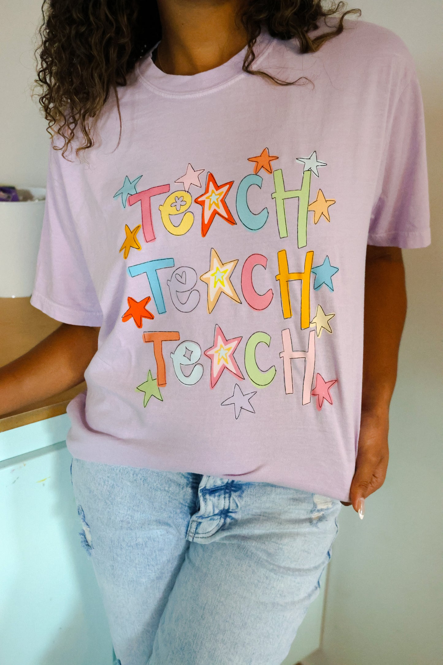 Teach Stars Orchid Tee