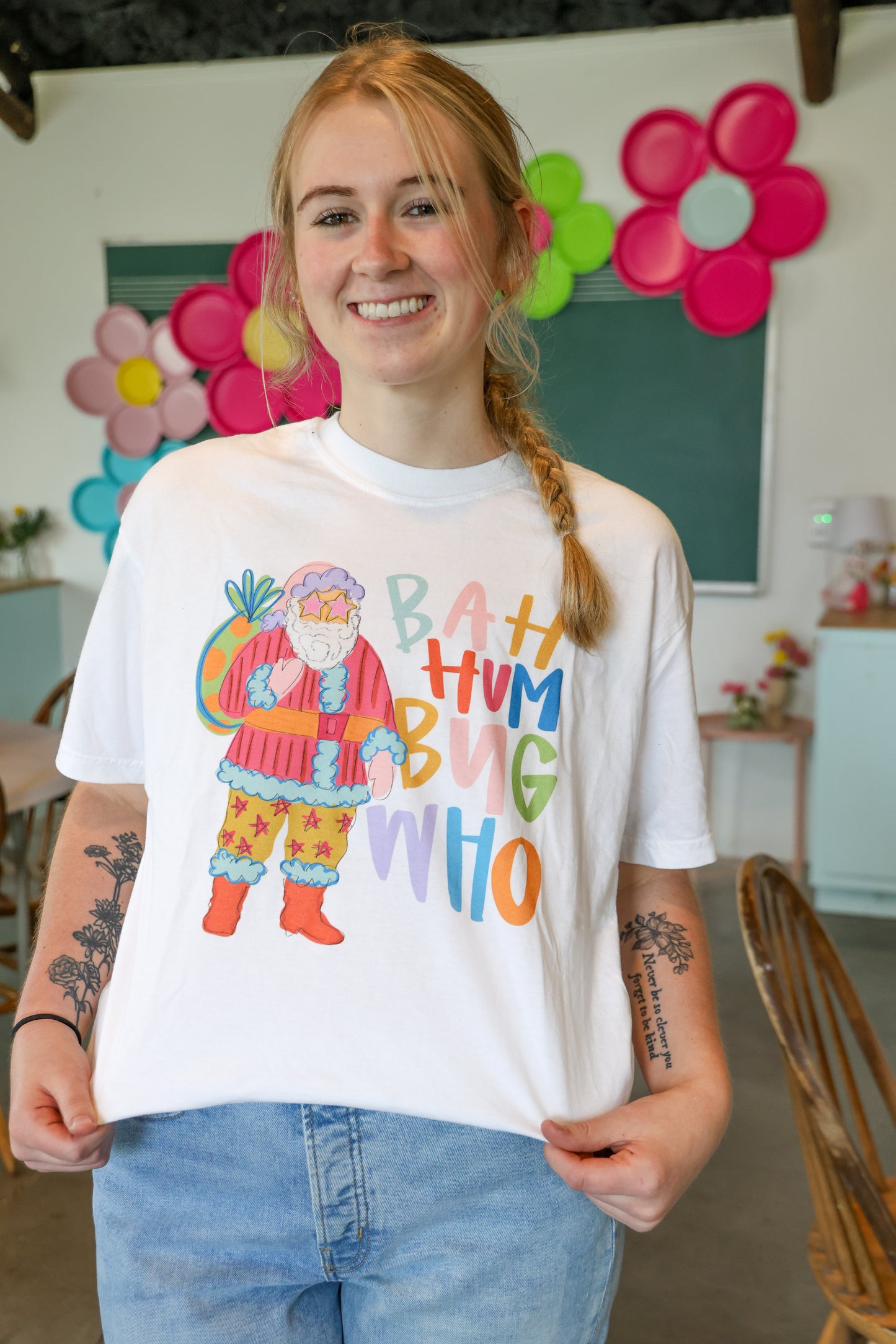 Bah Hum Bug Who White Tee