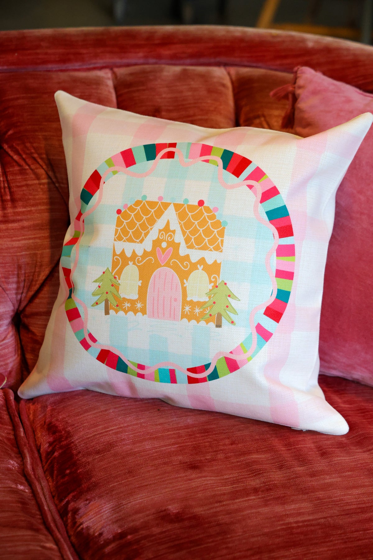 Gingerbread Jewel Tone Pillow