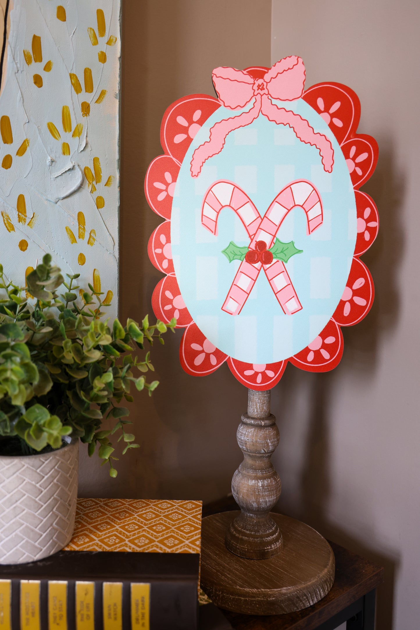 Scallop Candy Canes Topper