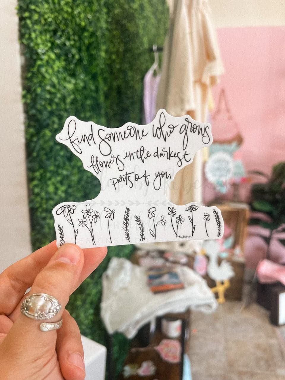 Find Someone Who Grows Flowers in the Darkest Parts of You Sticker - Sticker