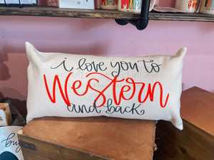 Custom College Pillow with Custom Personalized Note - Pillow