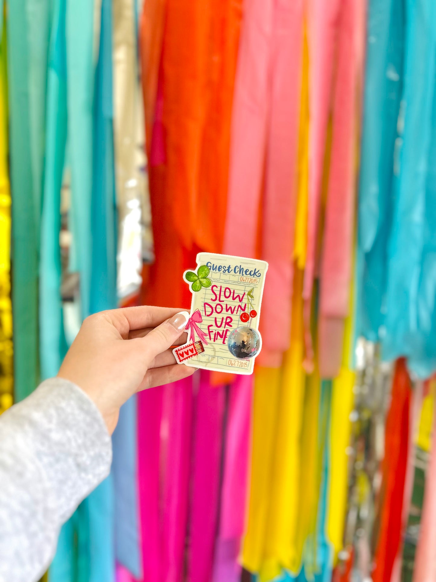 Slow Down Ur Fine Sticker