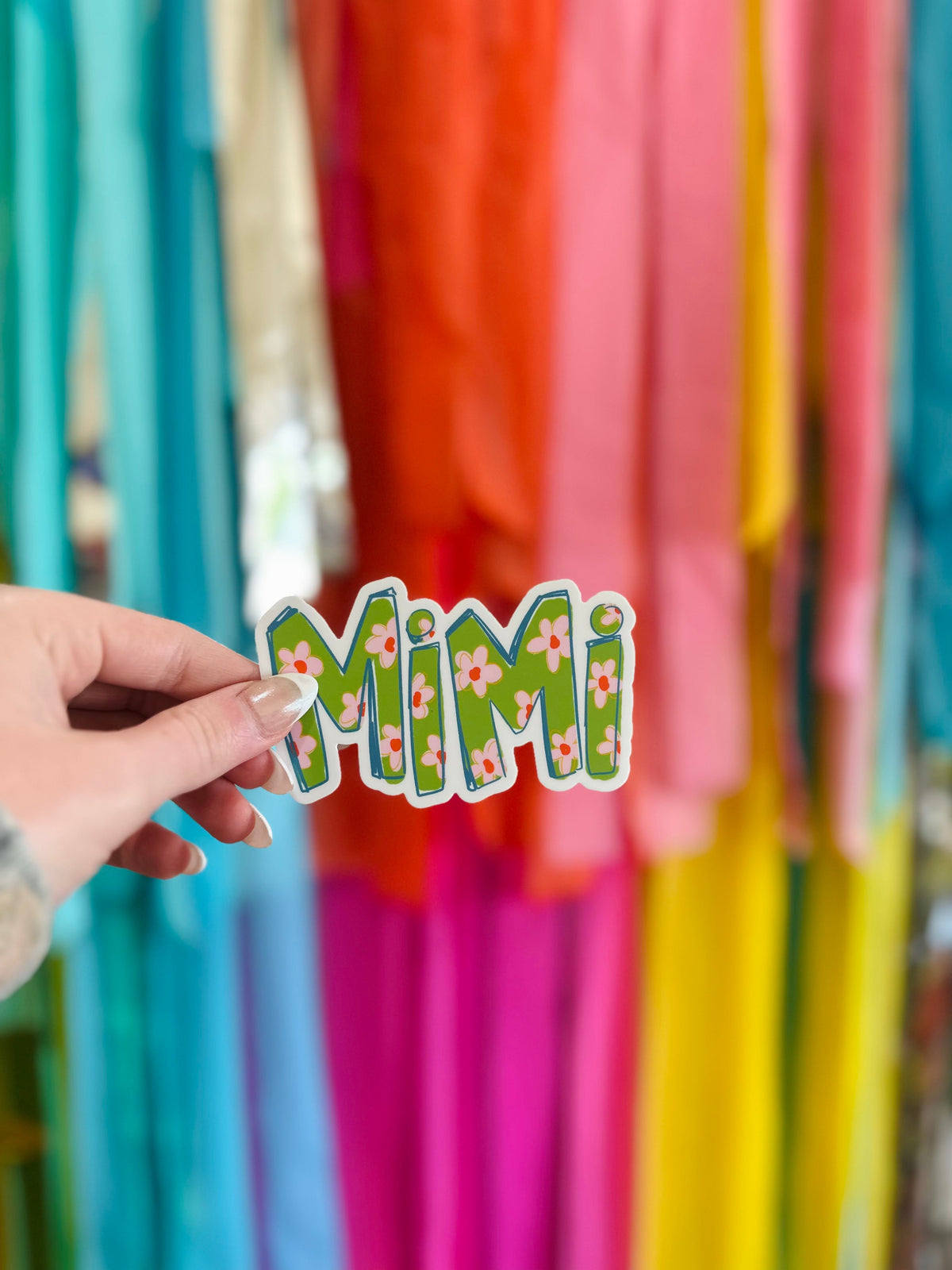 Mimi Green Floral Sticker