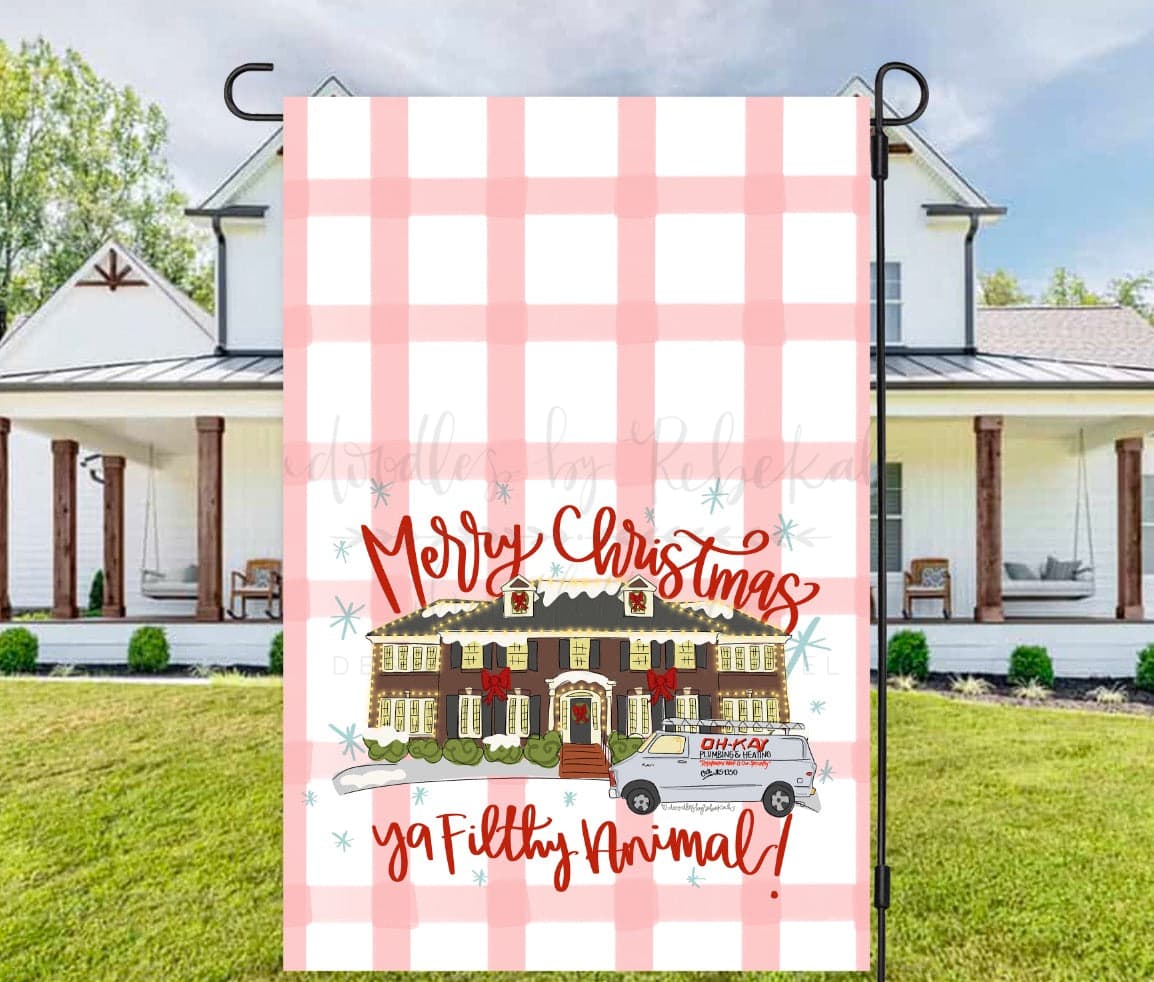 Merry Christmas Ya Filthy Animal Garden Flag - Garden Flag