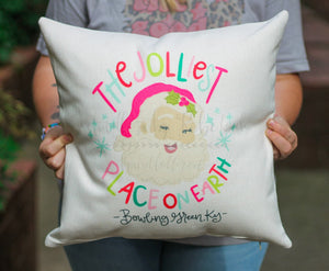 The Jolliest Place on Earth - Custom Town Square Pillow - Pillow