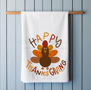 Happy Thanksgiving Tea Towel - Tea Towels