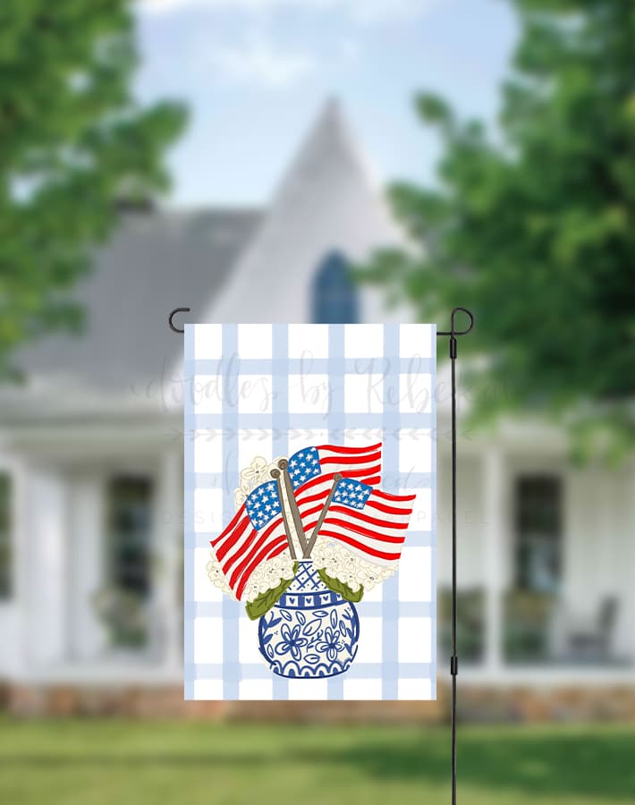 4th Hydrangea Garden Flag - Garden Flag