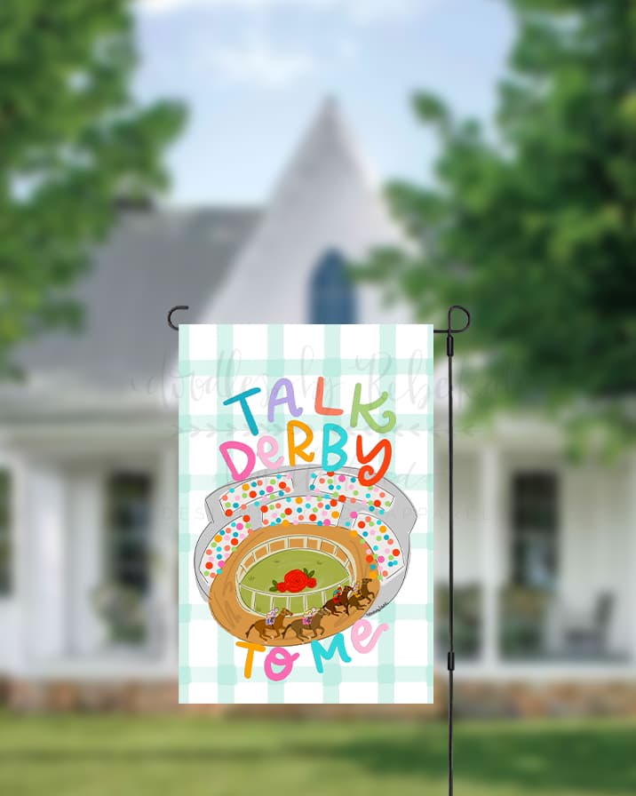 Talk Derby to Me polka Dots Garden Flag - Garden Flag
