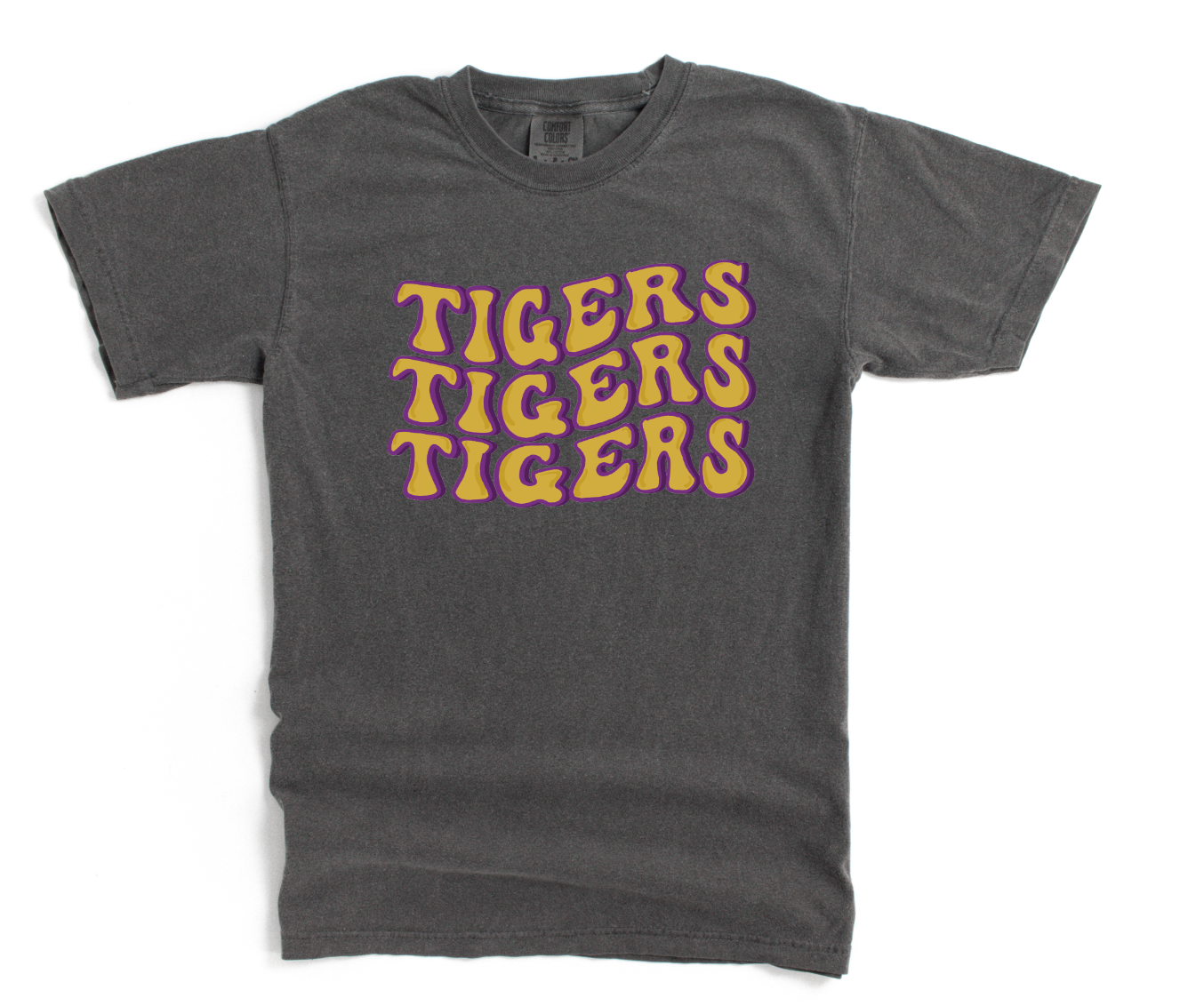 Tigers Tigers Tigers- Purple & Gold Pepper Tee