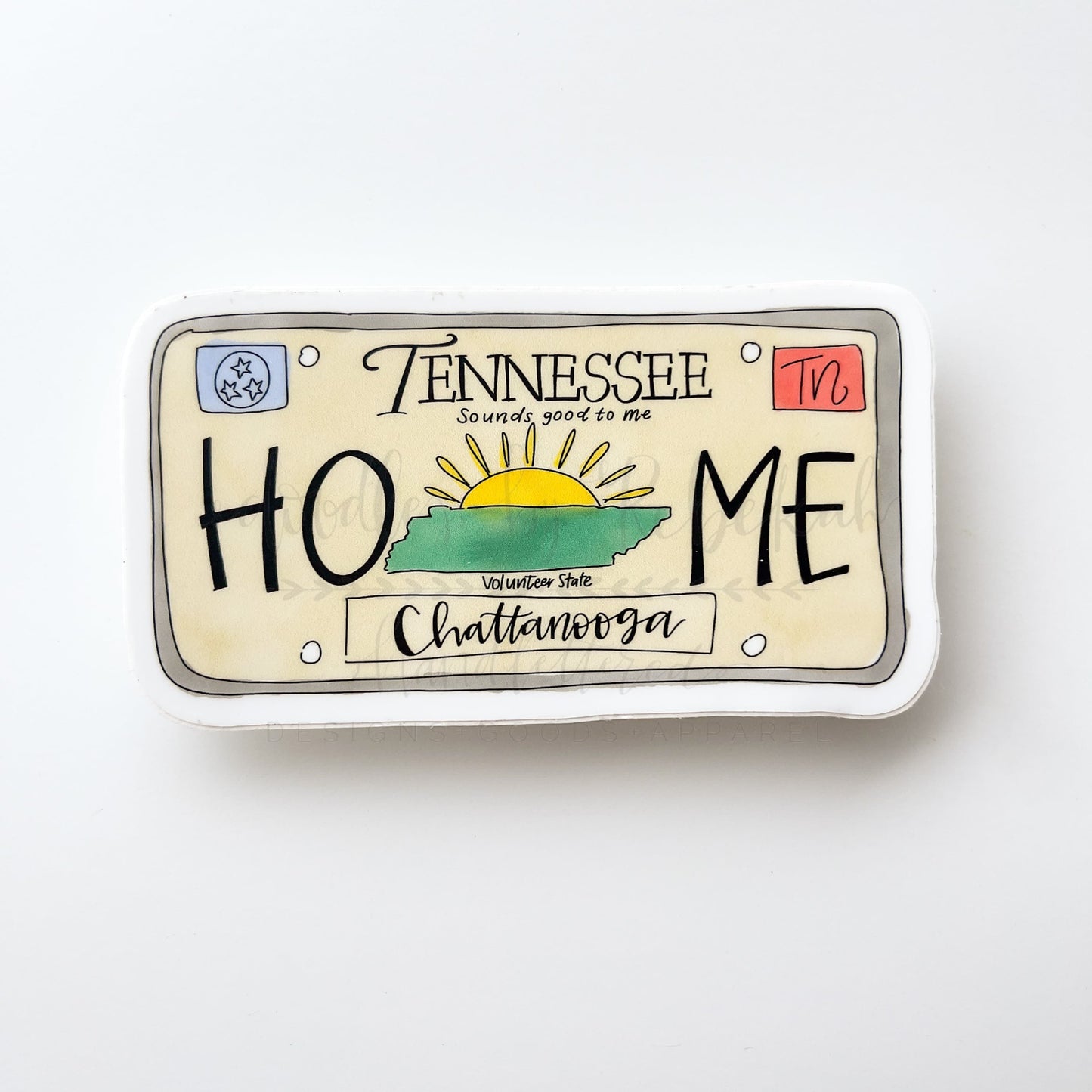 Chattanooga Tennessee License Plate Sticker - Sticker