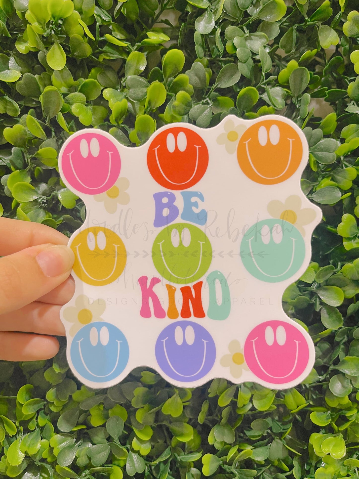 Be Kind (Smiley Faces) Sticker - Sticker