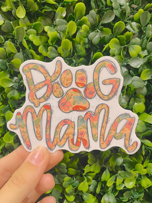 Dog Mama (Flowery) Sticker - Sticker