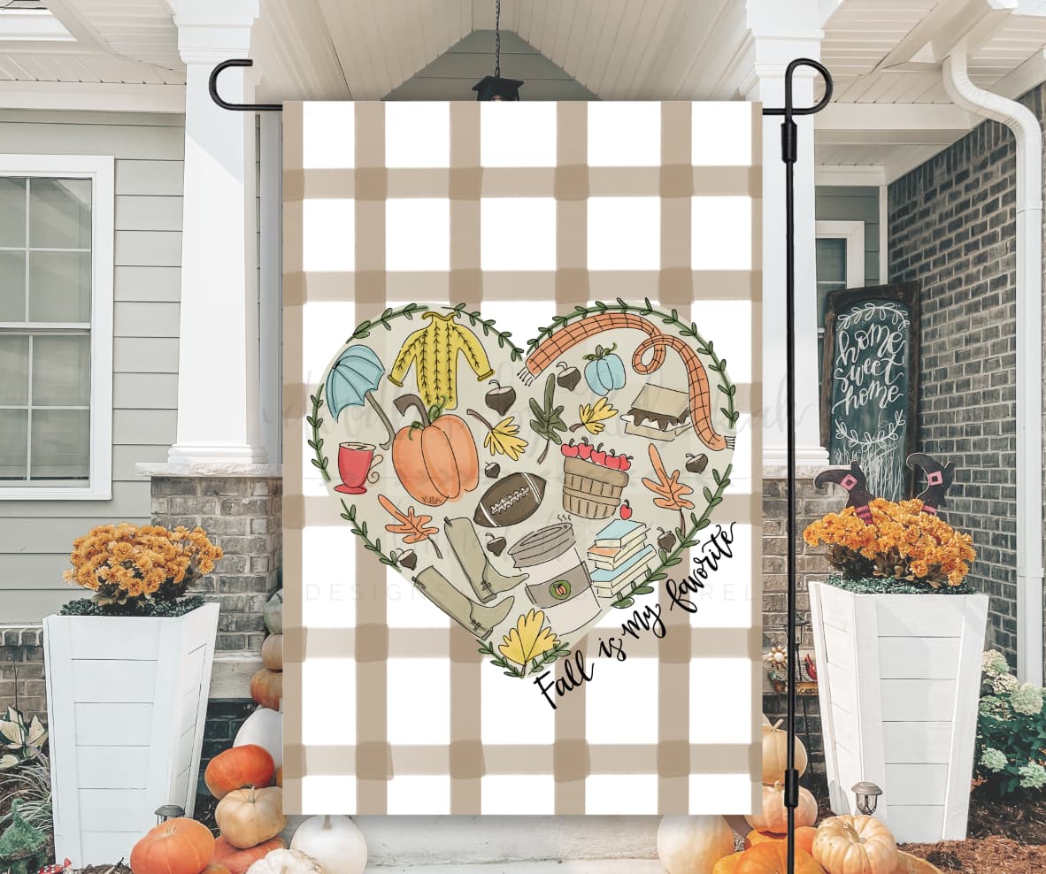 Fall Heart Garden Flag - Garden Flag