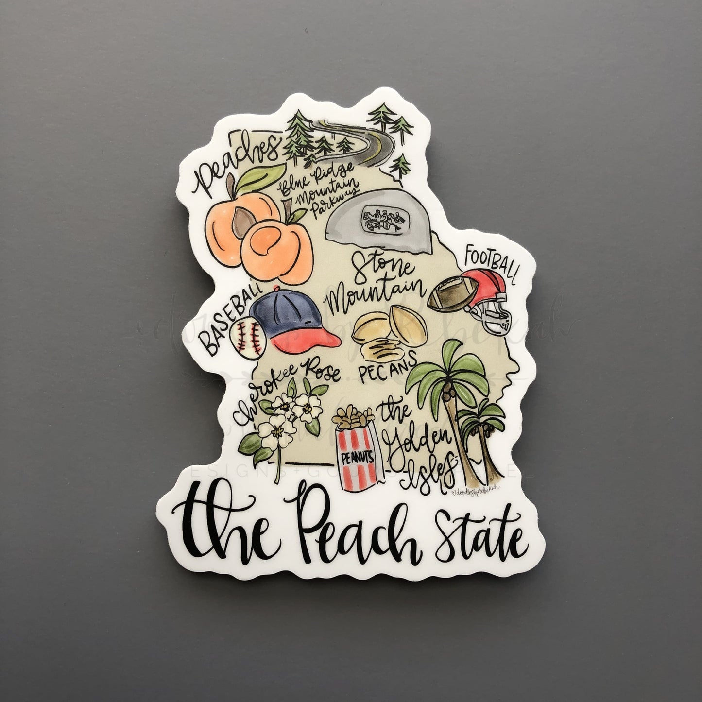 Georgia Map Sticker - Sticker