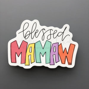 Blessed Mamaw Sticker - Sticker