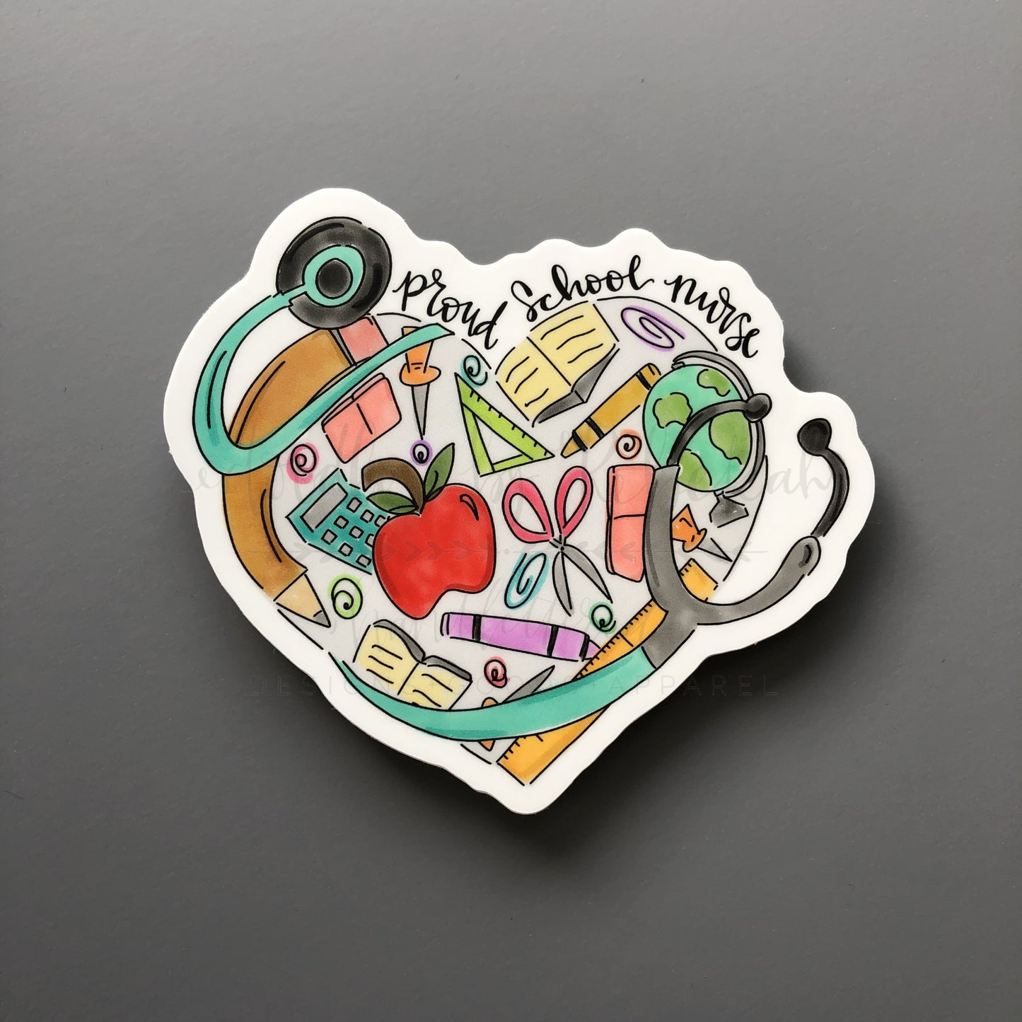 Proud School Nurse Sticker - Sticker