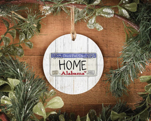 Alabama License Plate Ornament - Ornaments
