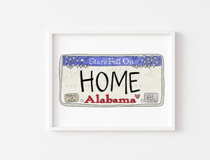 Alabama License Plate 8x10 Print - Print
