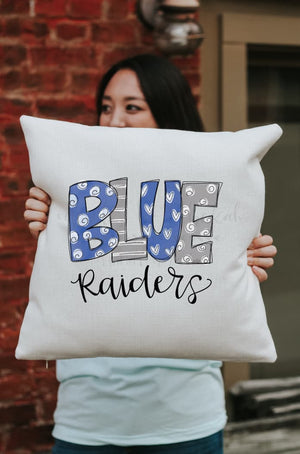 Blue Raiders Square Pillow - Pillow