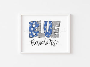 Blue Raiders 8x10 Print - Print