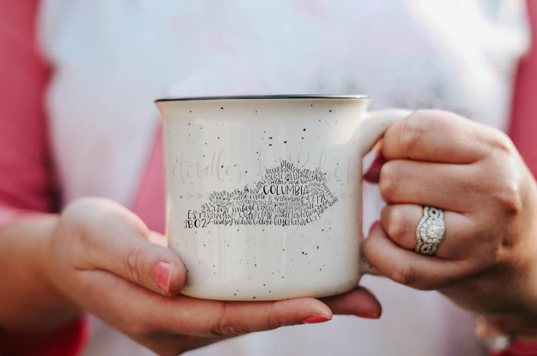 Columbia KY Word Art Mug - Coffee Mug