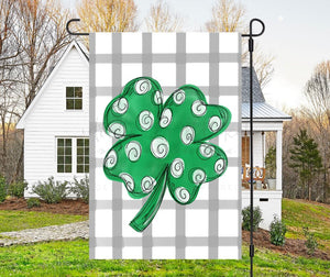 4-Leaf Clover Garden Flag - Garden Flag