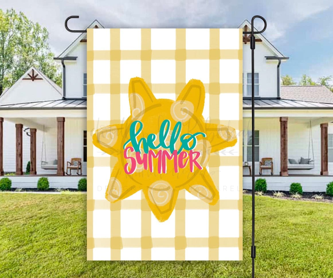 Hello Summer Garden Flag - Garden Flag