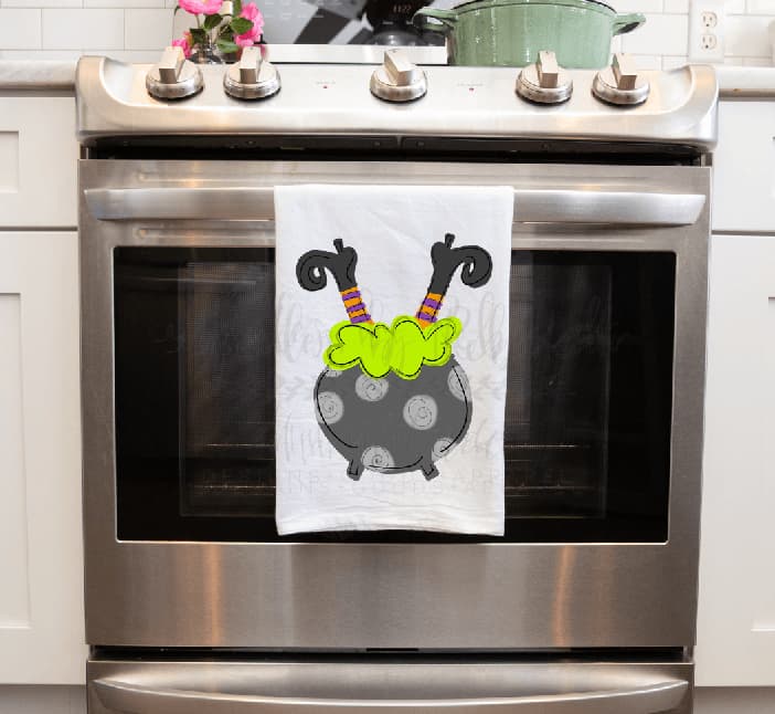 Witches Cauldron Tea Towel - Tea Towels