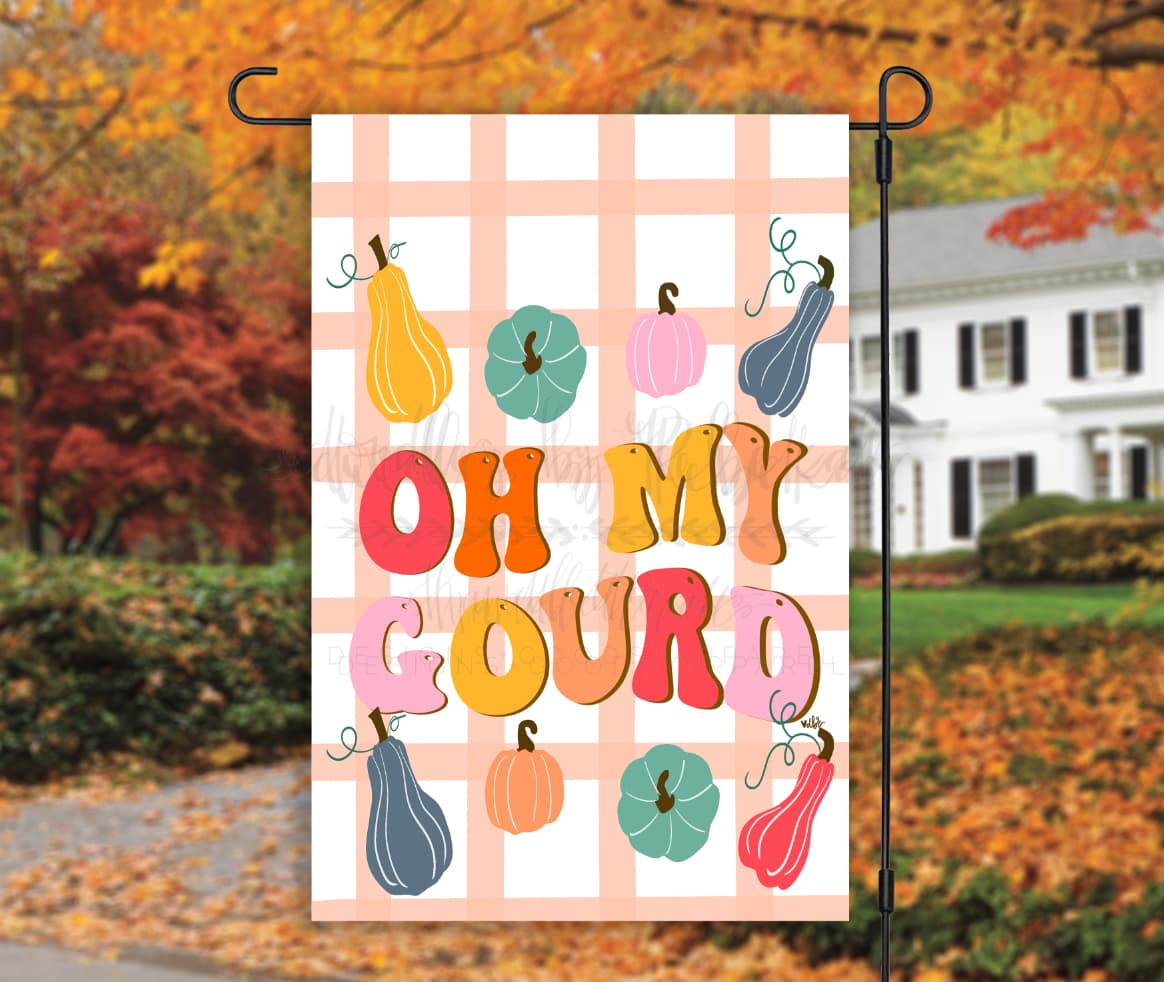 Oh My Gourd Garden Flag - Garden Flag
