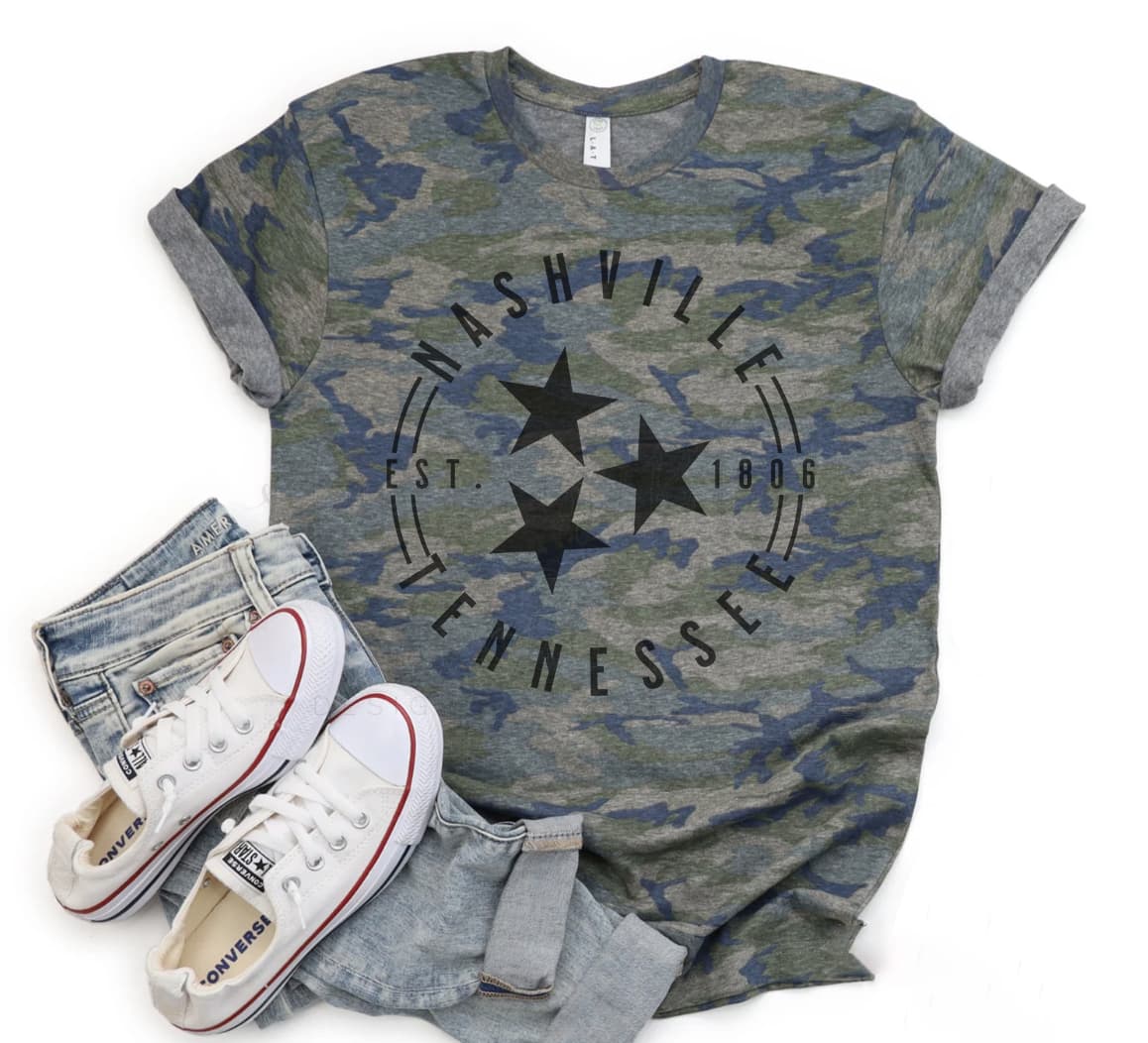 Nashville Tennessee Camo Tee - Tees