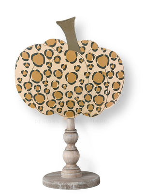 Pumpkin (Leopard Print) Doorhanger/Topper/Attachment - Door Hanger