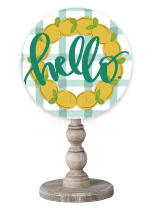 Hello Lemons Doorhanger/Topper/Attachment - Door Hanger