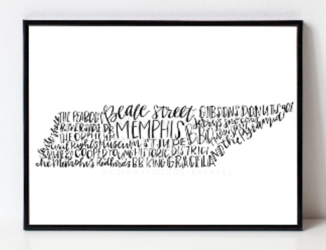 Memphis TN 8x10 Print - Print