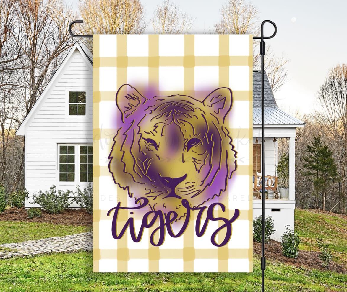 Watercolor Tigers Garden Flag - Garden Flag