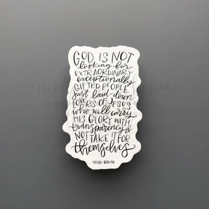 God Is Not Looking Sticker