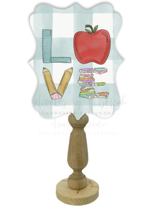 Love Teacher Doorhanger/Topper/Attachment - Door Hanger