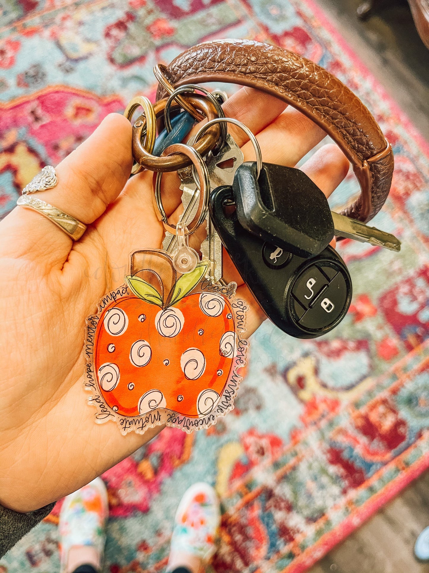 Apple Teacher Acrylic Keychain