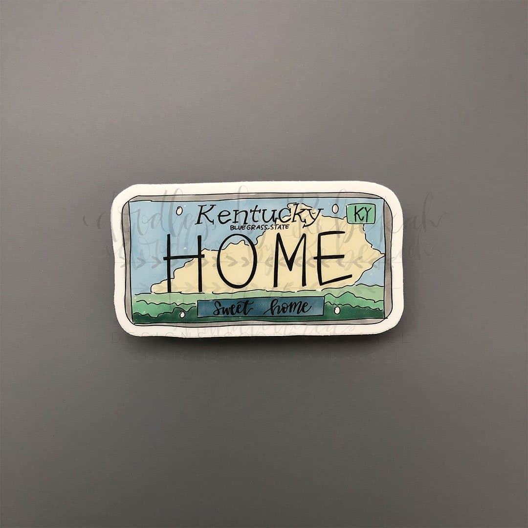 Kentucky License Plate Sticker - Sticker