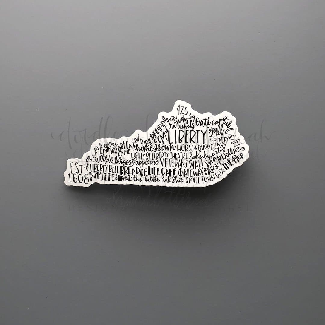 Liberty KY Word Art Sticker - Sticker