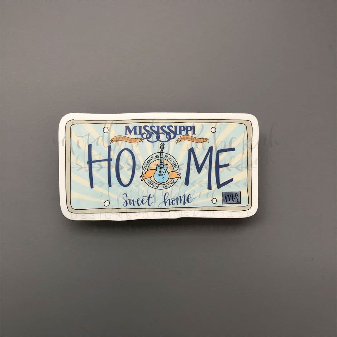 Mississippi License Plate Sticker - Sticker