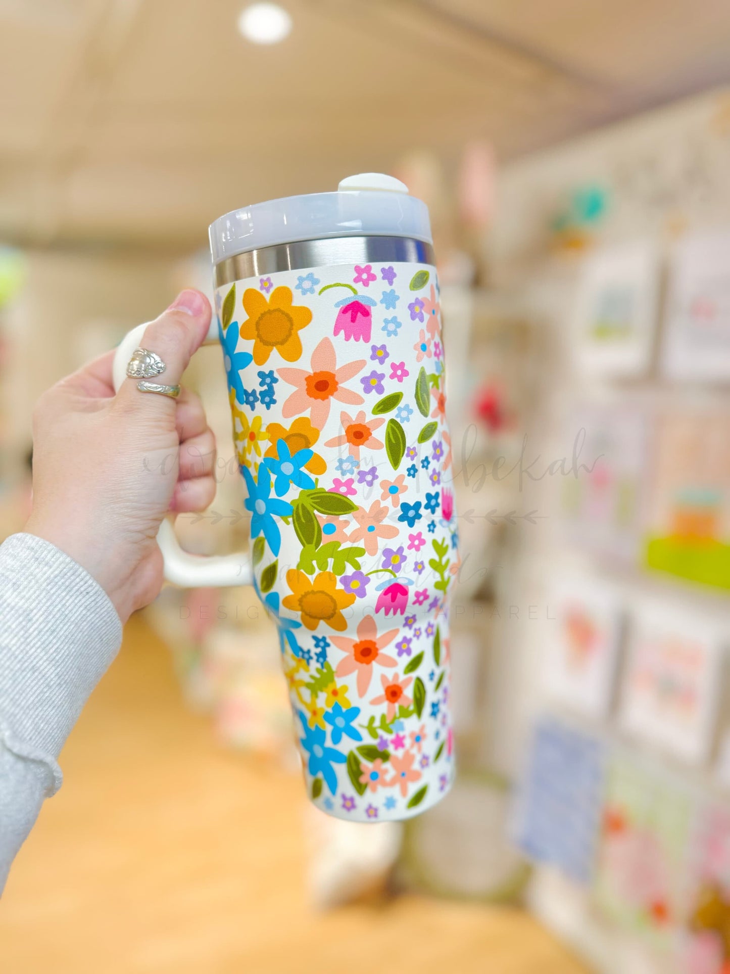 40 oz Doodle Dupes Tumblers Spring Floral