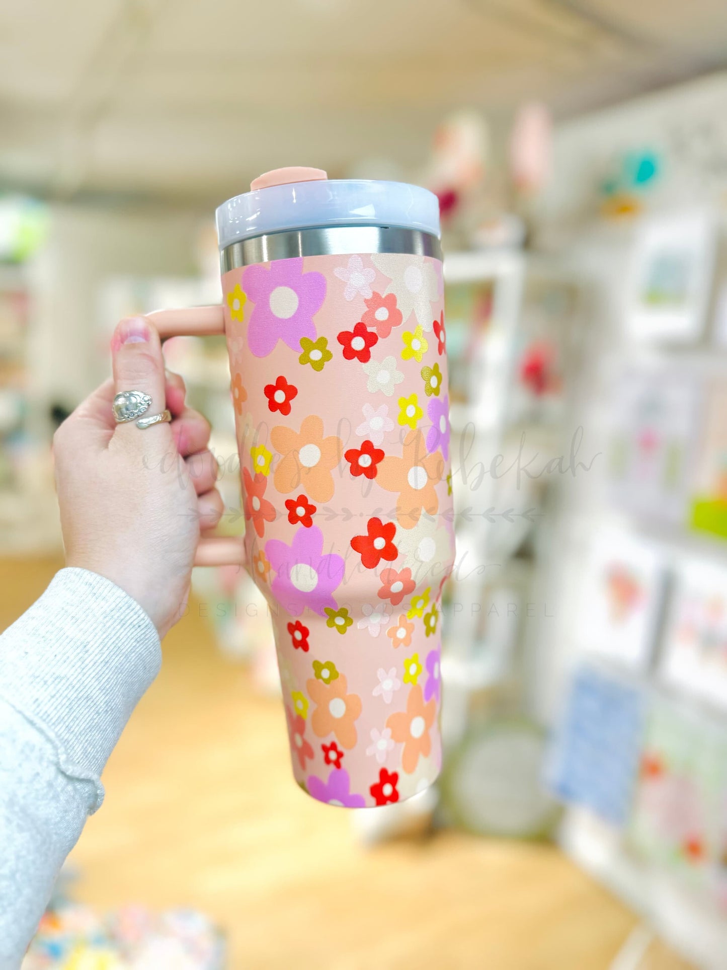 40 oz Doodle Dupes Tumblers muted Floral